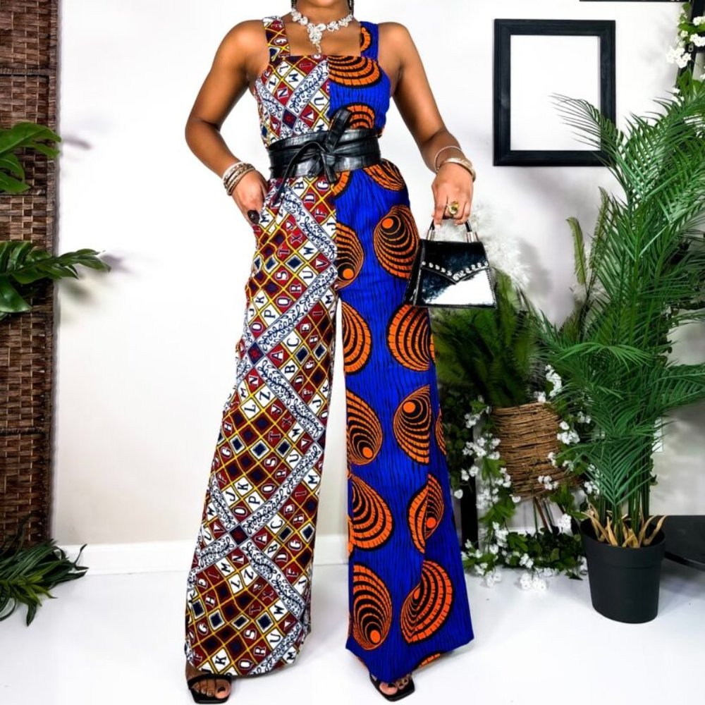 Titilayo Jumpsuit -Women’s Jumpsuit In African Print Ankara/Dashiki/Multipatten